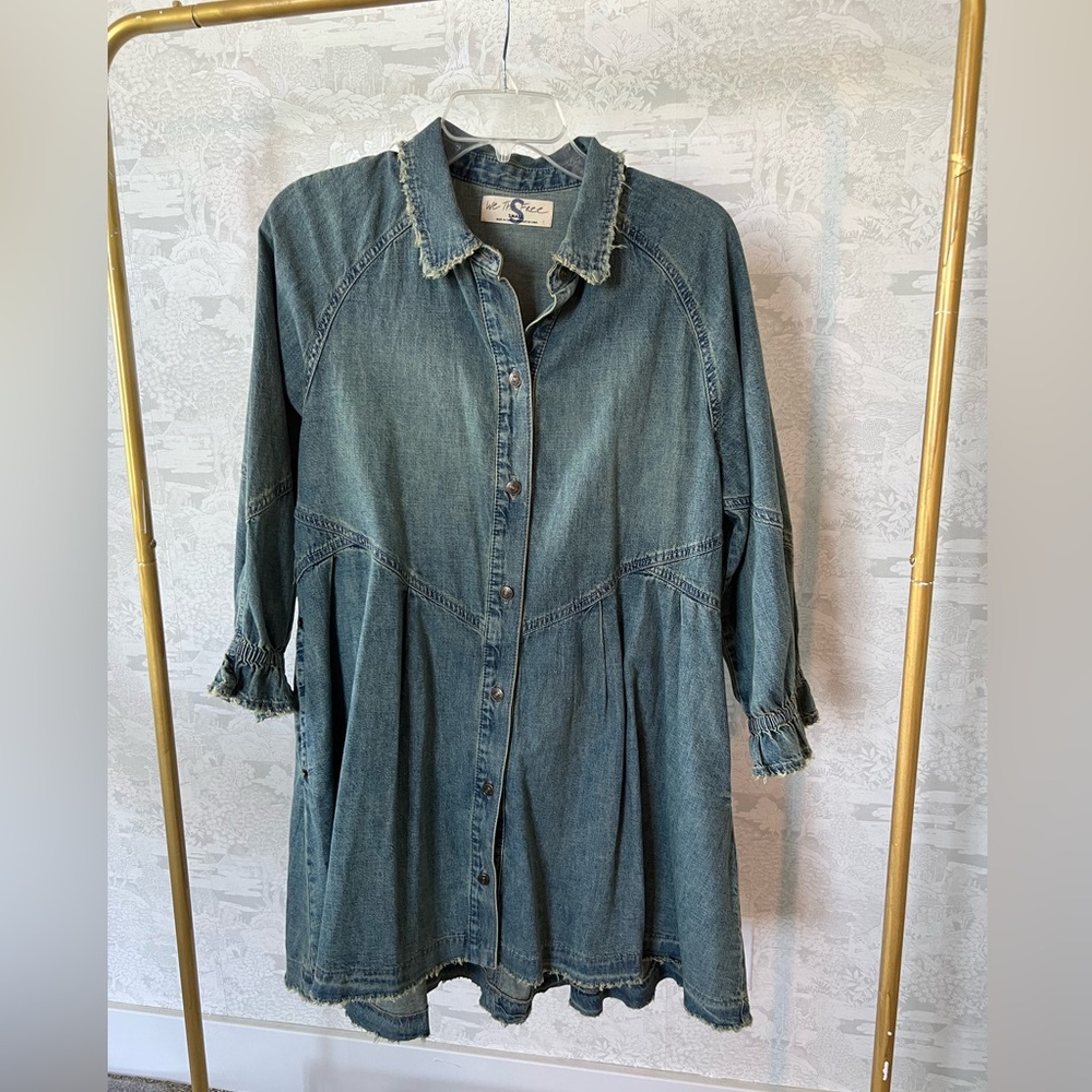 Free People denim dress. Size small